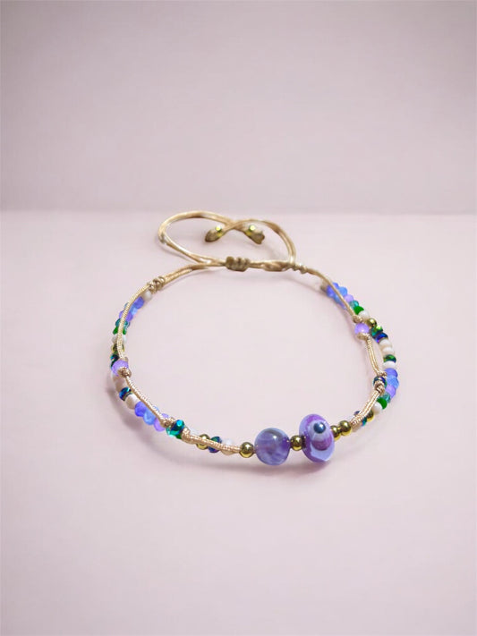 Pulsera turco morada ceramica