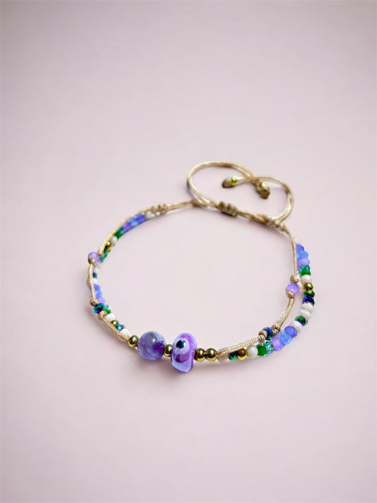 Pulsera turco morada ceramica